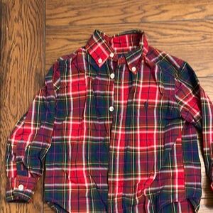 Ralph Lauren Red Plaid Button Down Shirt
